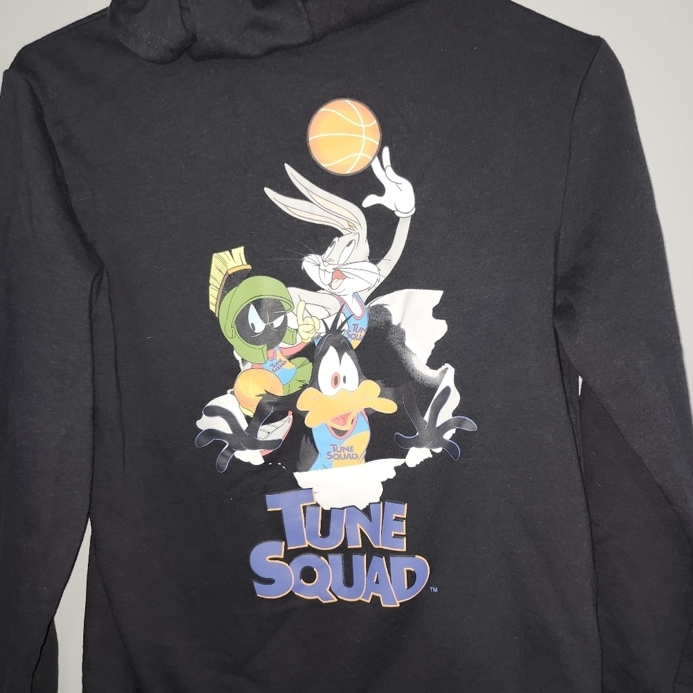 Space jam women's hoodie sweatshirt size M black tune squad